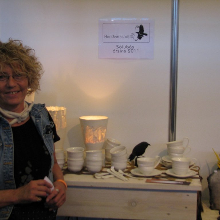 Hólmfríður Arngrímsdóttir með sölubás ársins