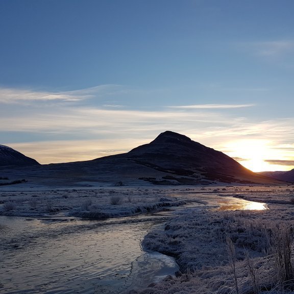 Eyjafjarðarsveit skartar sínu fegursta á frostlagðri jörðu