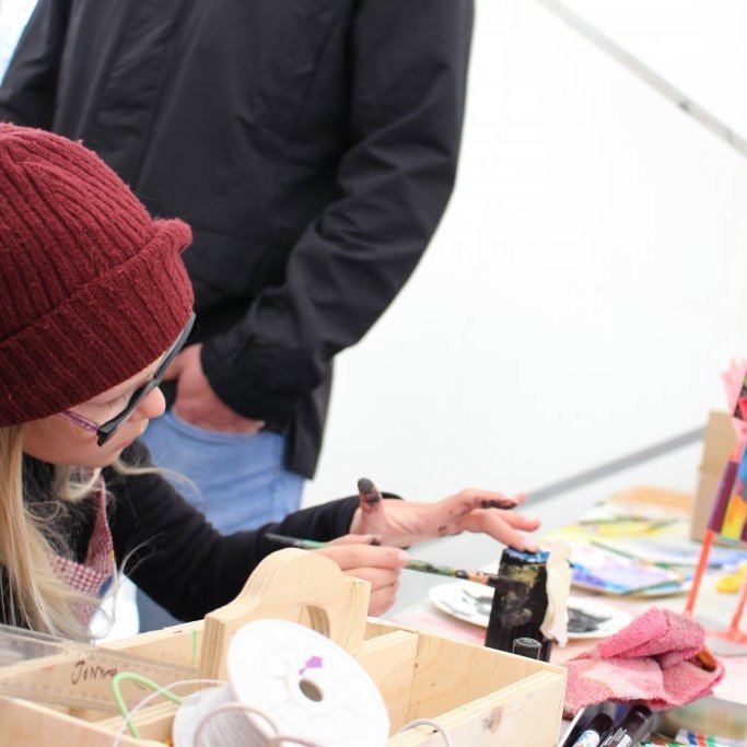 Það er verið að vanda sig í Listasmiðju barna