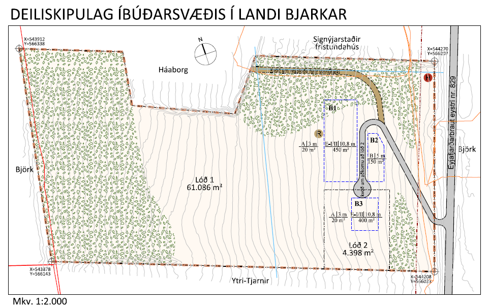 Björk, Eyjafjarðarsveit – auglýsing deiliskipulagstillögu fyrir íbúðarsvæði