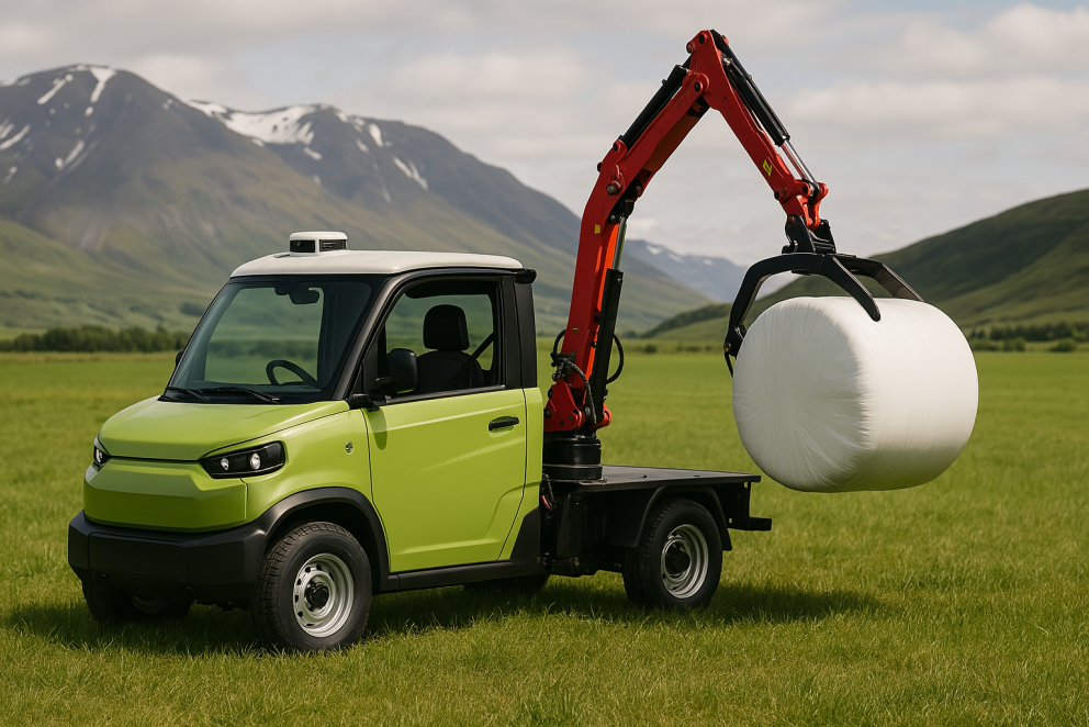 Fyrsti heyvagninn kominn