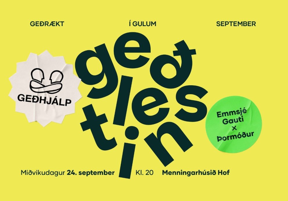 Geðlestin verður á Akureyri miðvikudaginn 24. september kl. 20:00 í Menningarhúsinu Hofi