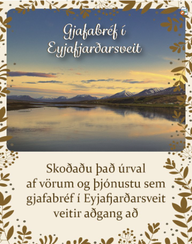 Gjafabréf í Eyjafjarðarsveit fást nú í íþróttamiðstöð