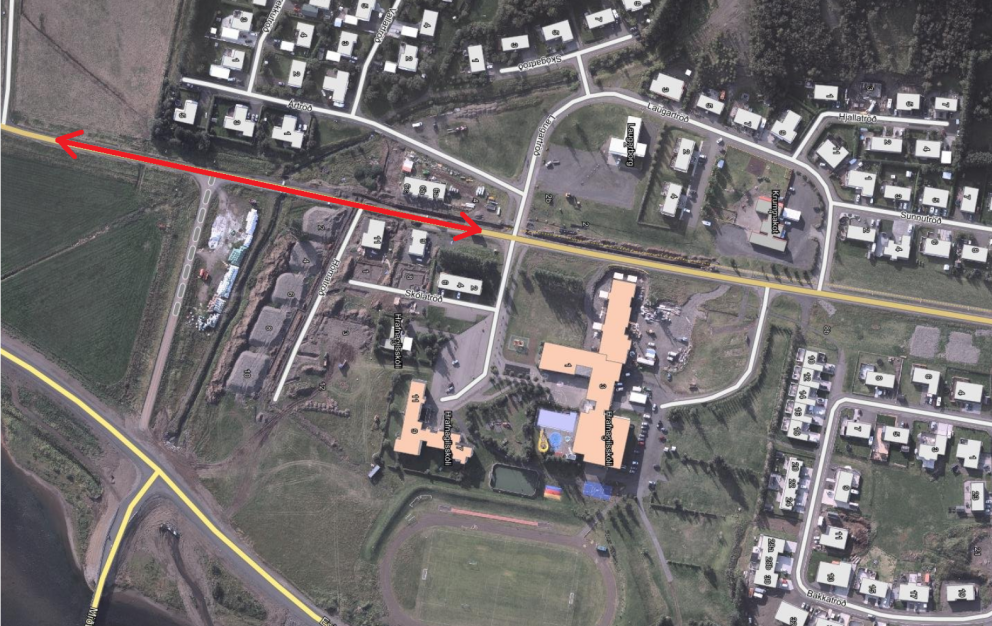 Hjáleið um Hrafnagil