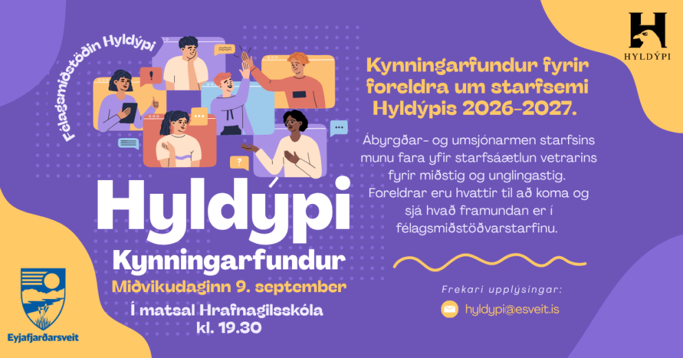 Kynningarfundur um starfsemi félagsmiðstöðvarinnar Hyldýpis    