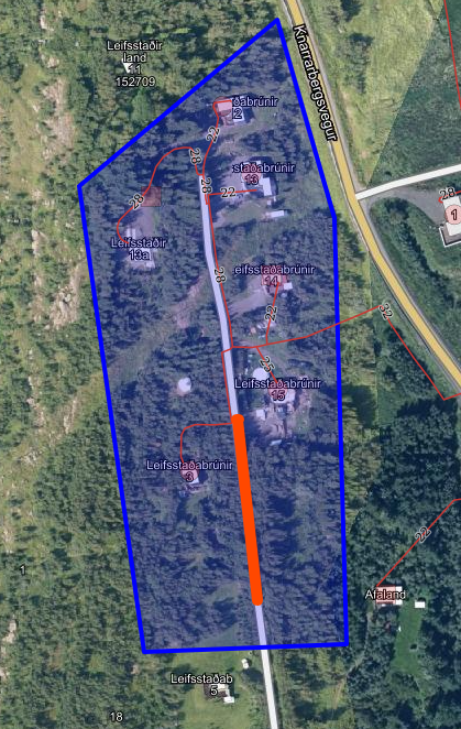 Leifsstaðabrúnir lokun á götu 05.10.2021