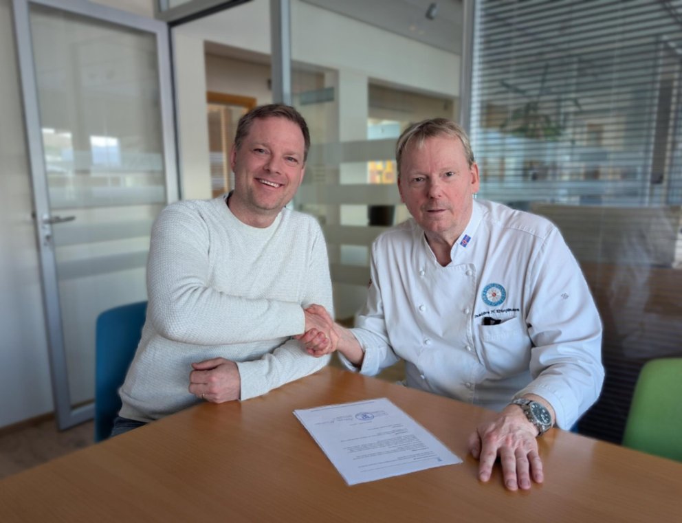 Finnur Yngvi sveitarstjóri og Snæbjörn matreiðslumeistari