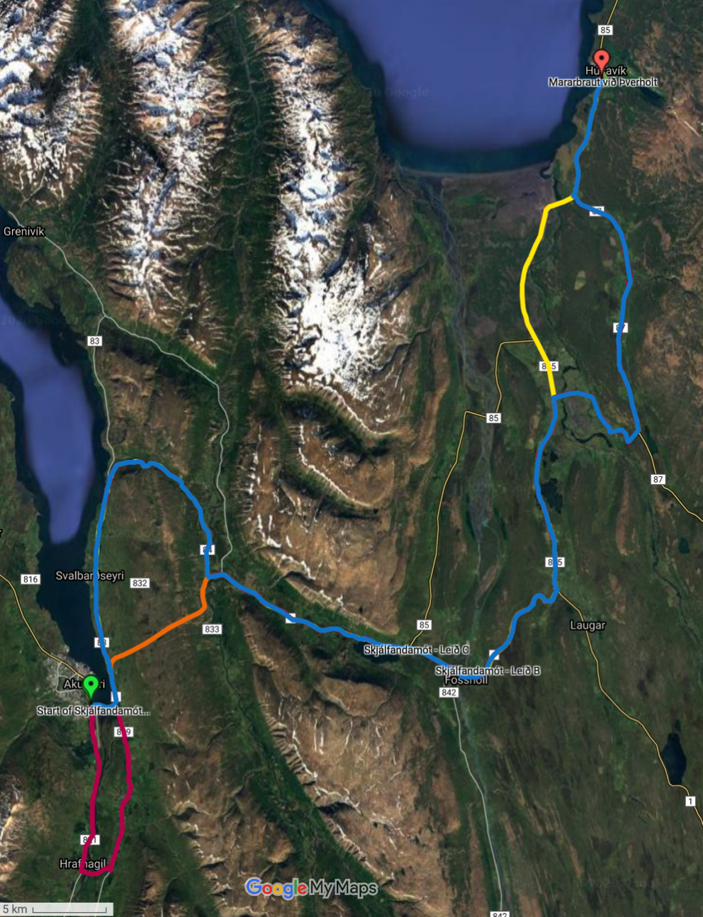Skjálfandamót HFA og Völsungs 2020 fer um Eyjafjarðarsveit 20. júní kl. 9:00-11:00