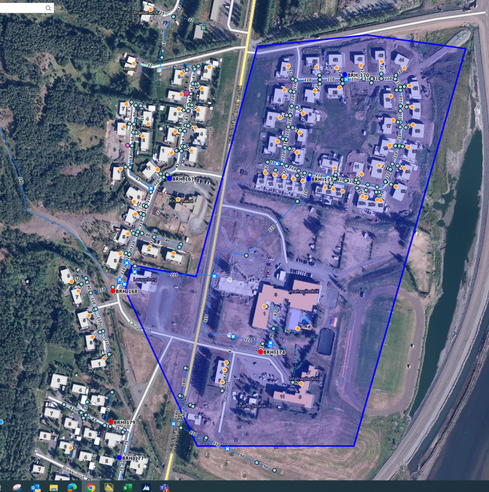 Lokun á köldu vatni í Hrafnagilshverfi fimmtudaginn 12. september 2024