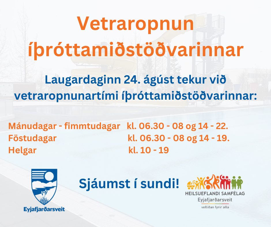 Vetraropnunartími íþróttamiðstöðvarinnar