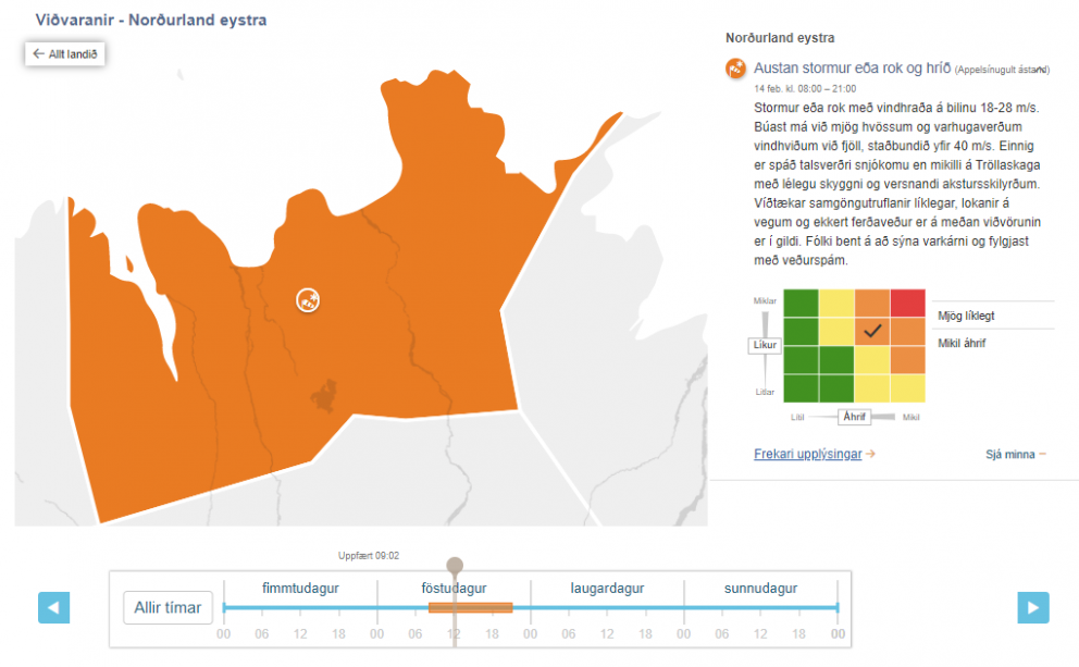 Skólahald lagt niður á morgun, föstudag og íþróttamiðstöð lokuð
